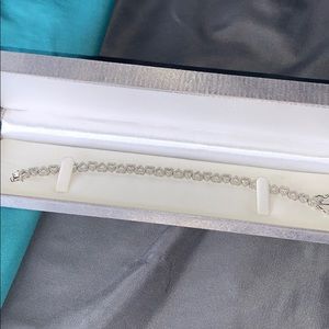 Never worn/ adjusted diamond heart bracelet